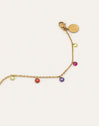 Color Bits Stainless Steel Gold Anklet