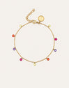 Color Bits Stainless Steel Gold Anklet