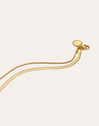 Tobillera Doble Lisse Tail Acero Baño Oro