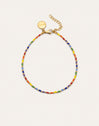 Tobillera Rainbow Acero Baño Oro