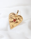 Charm Raw Heart Baño Oro