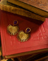 Pendientes Purple Catalina Acero Baño Oro