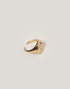 Pink Signet Gold Ring