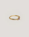 Bague Trèfle Lavande Plaqué Or