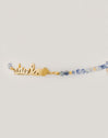 Pulsera Abuela Heart Cianita Acero Baño Oro
