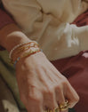 Pulsera Abuela Heart Cianita Acero Baño Oro