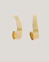 Long Shell Earrings Gold-Plated Steel - vista 5