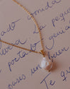 Collar Gala Perla Acero Baño Oro