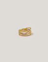 Anillo Triple Cross Spark Baño Oro