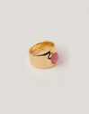 Anillo My Pink Stone Baño Oro