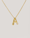 Collar Personalizado Letter Brillante Baño Oro