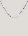 Collar Abuela Heart Cianita Acero Baño Oro