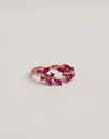 Anillo Buganvilla Raspberry Plata Baño Oro Rosa