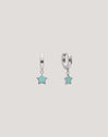 Pendientes Aro Star Sky Enamel Acero