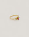 Anillo Rainbow Bubbles Baño Oro