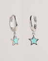 Pendientes Aro Star Sky Enamel Plata