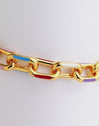 Pulsera Link Rainbow Enamel Acero Baño Oro