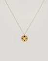 Collier Medallion Five Stones Mística Acier Plaqué Or - vista 6