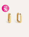 Pendientes Aro Mini Pipe Baño Oro