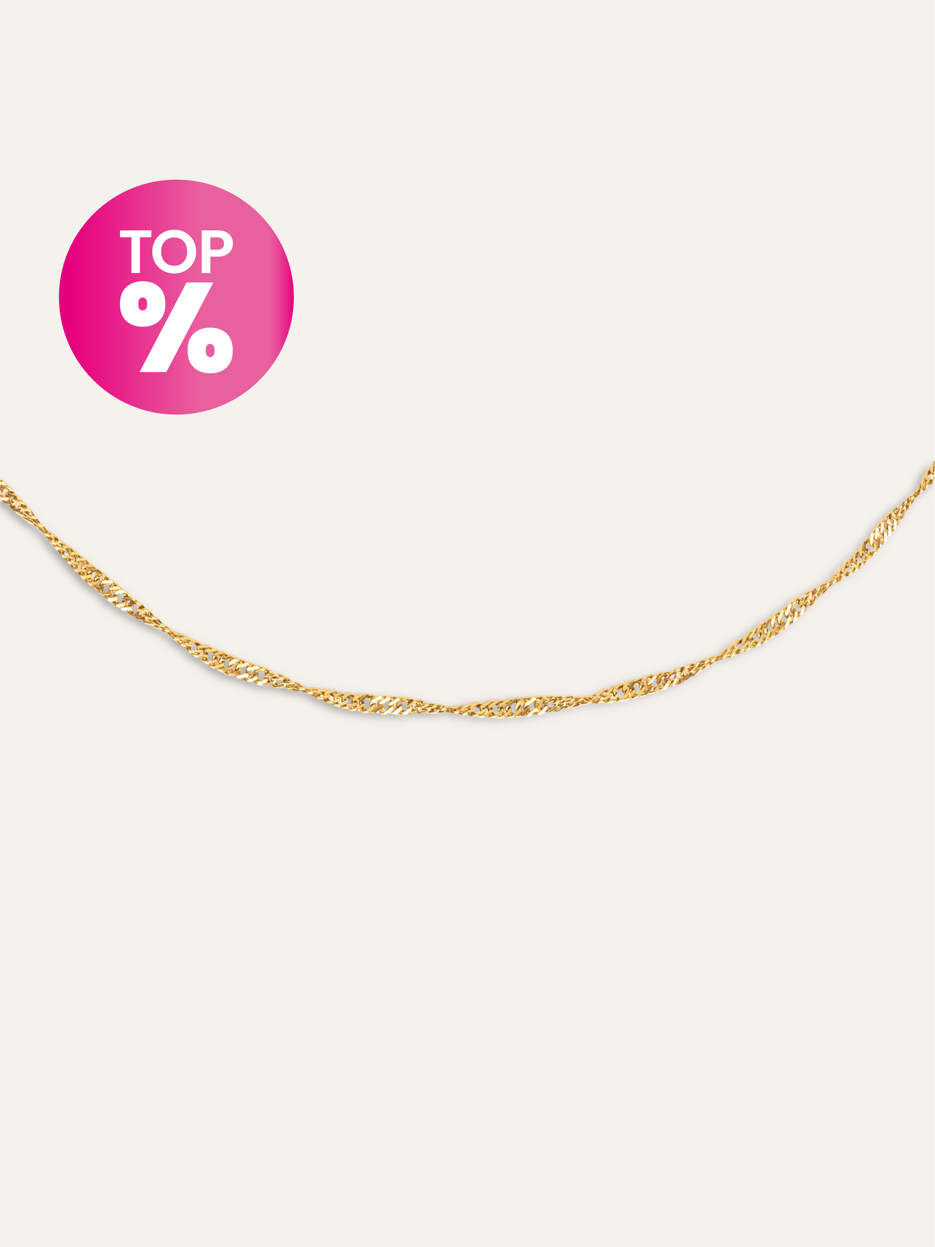 Collar Mini Twist Acero Baño Oro