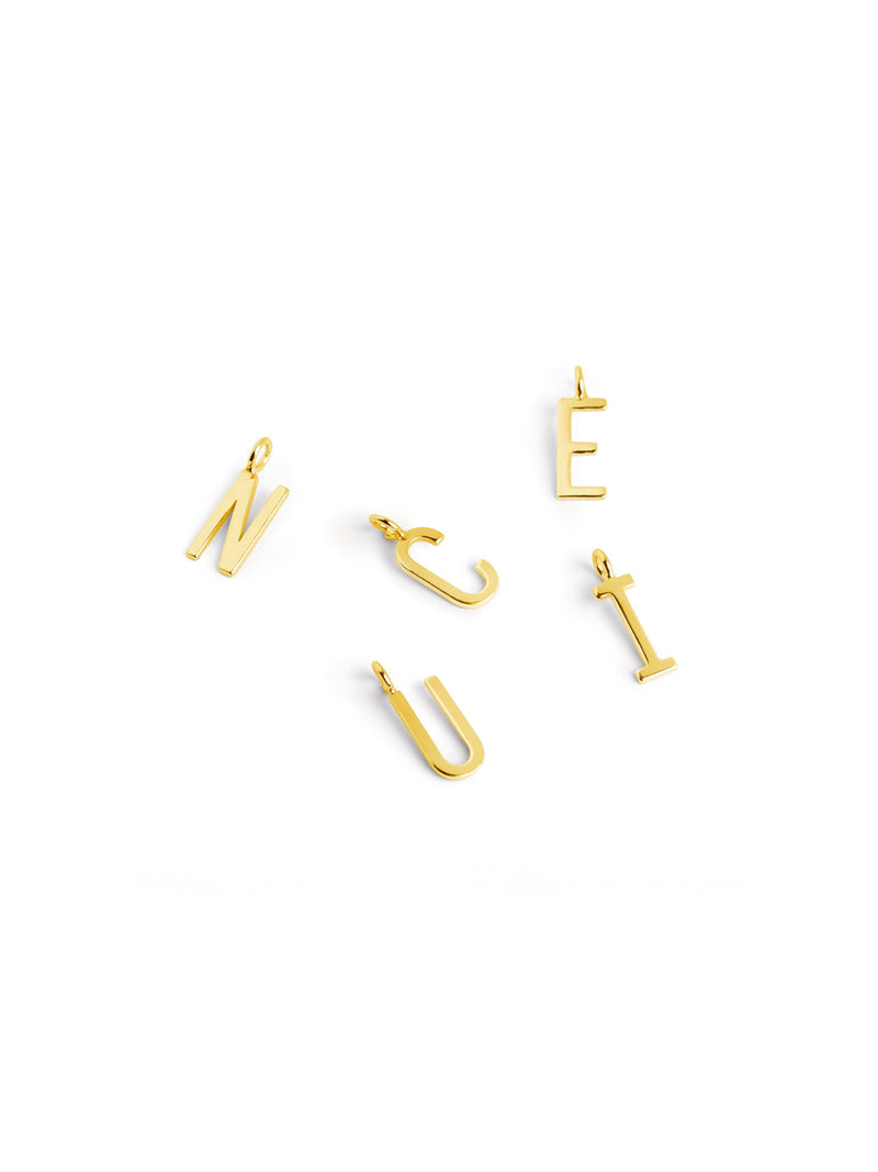 Initiale Collier Personnalisé Letters A Argent Plaqué Or