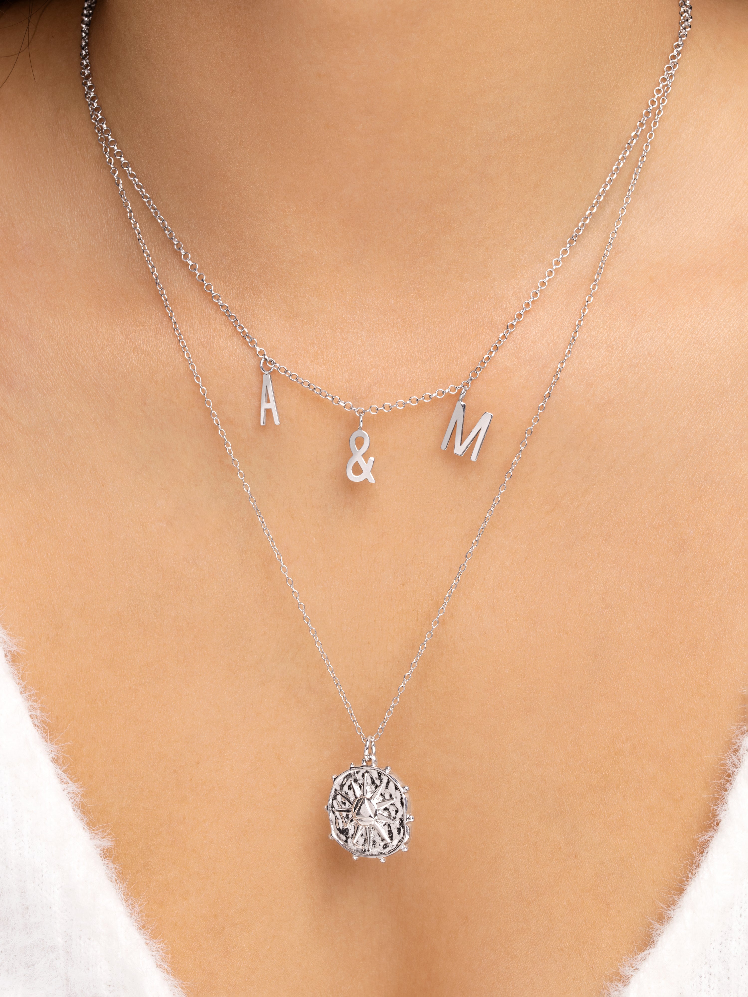 Inicial Collar Personalizado Letters & Plata