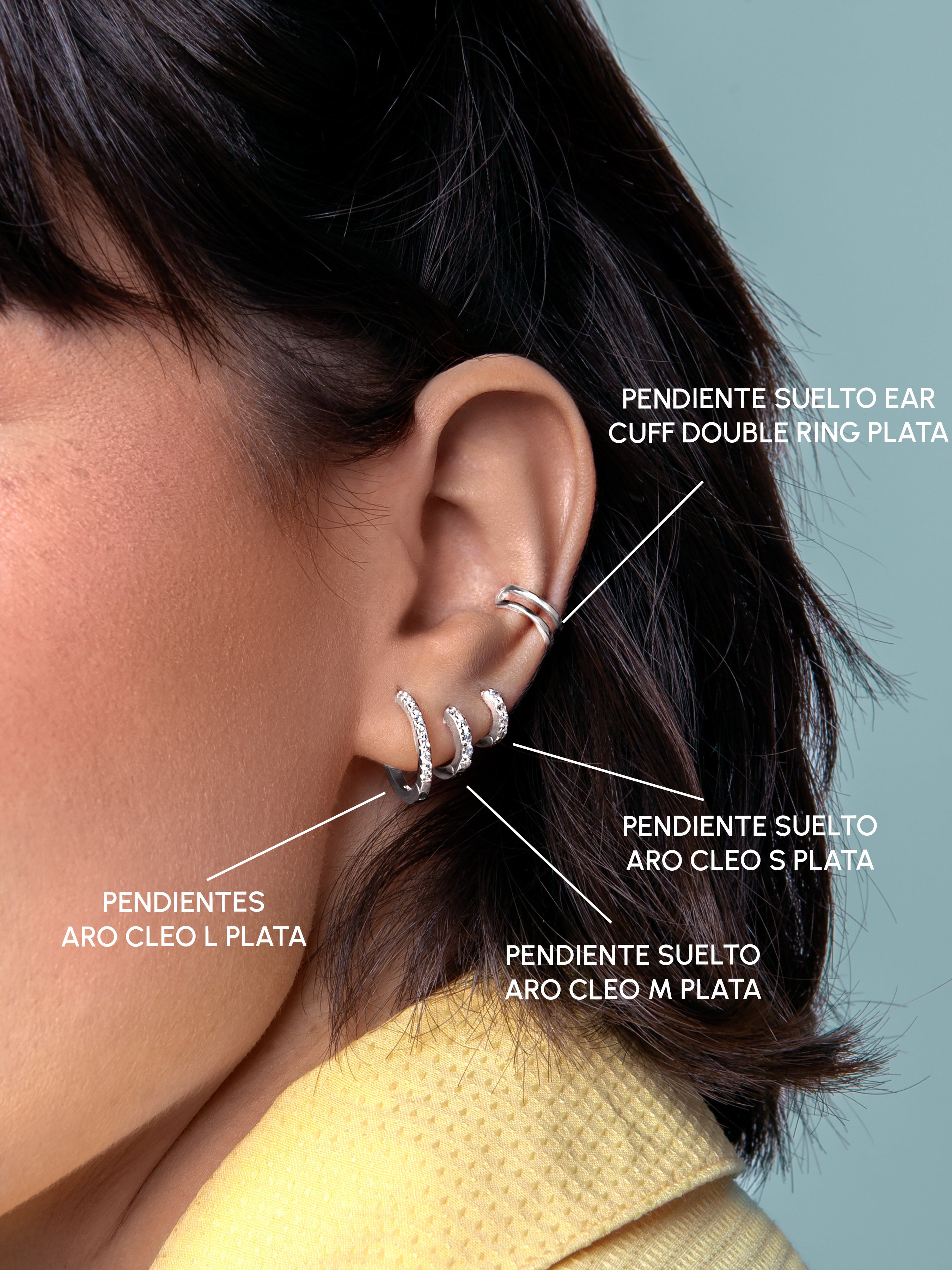 Pendientes Aro Cleo L Plata