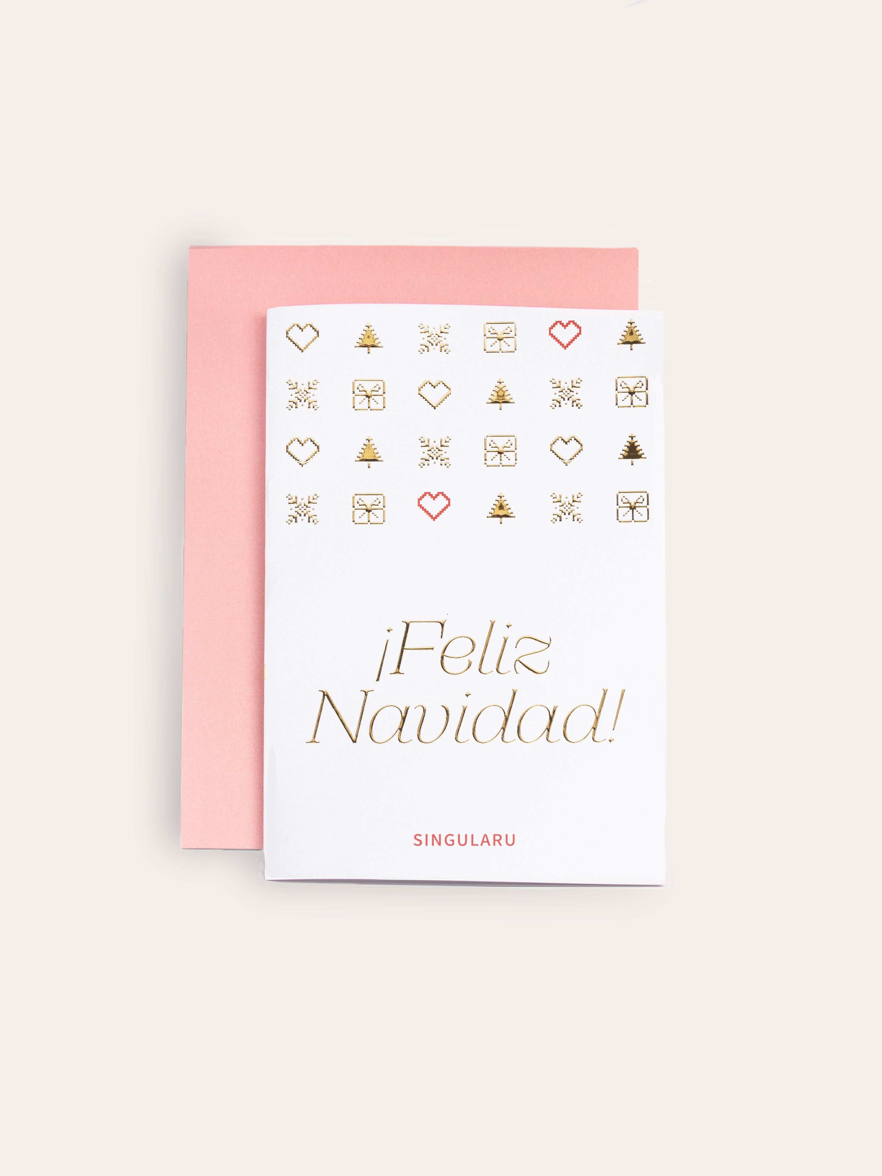 Tarjeta Feliz Navidad Iconos