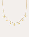 Collar Mini Stars Plata Baño Oro