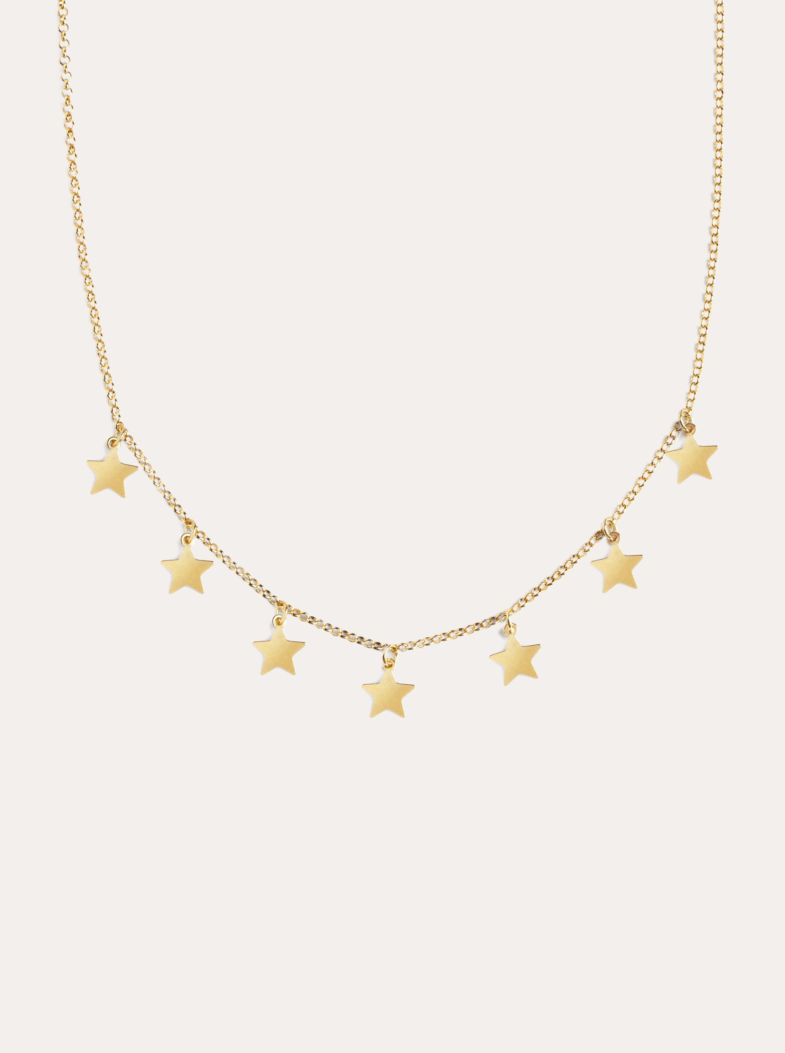 Collar Mini Stars Plata Baño Oro