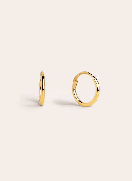 Pendientes Aro Ana XS Plata Baño Oro