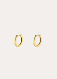 Pendientes Aro 10mm Plata Baño Oro