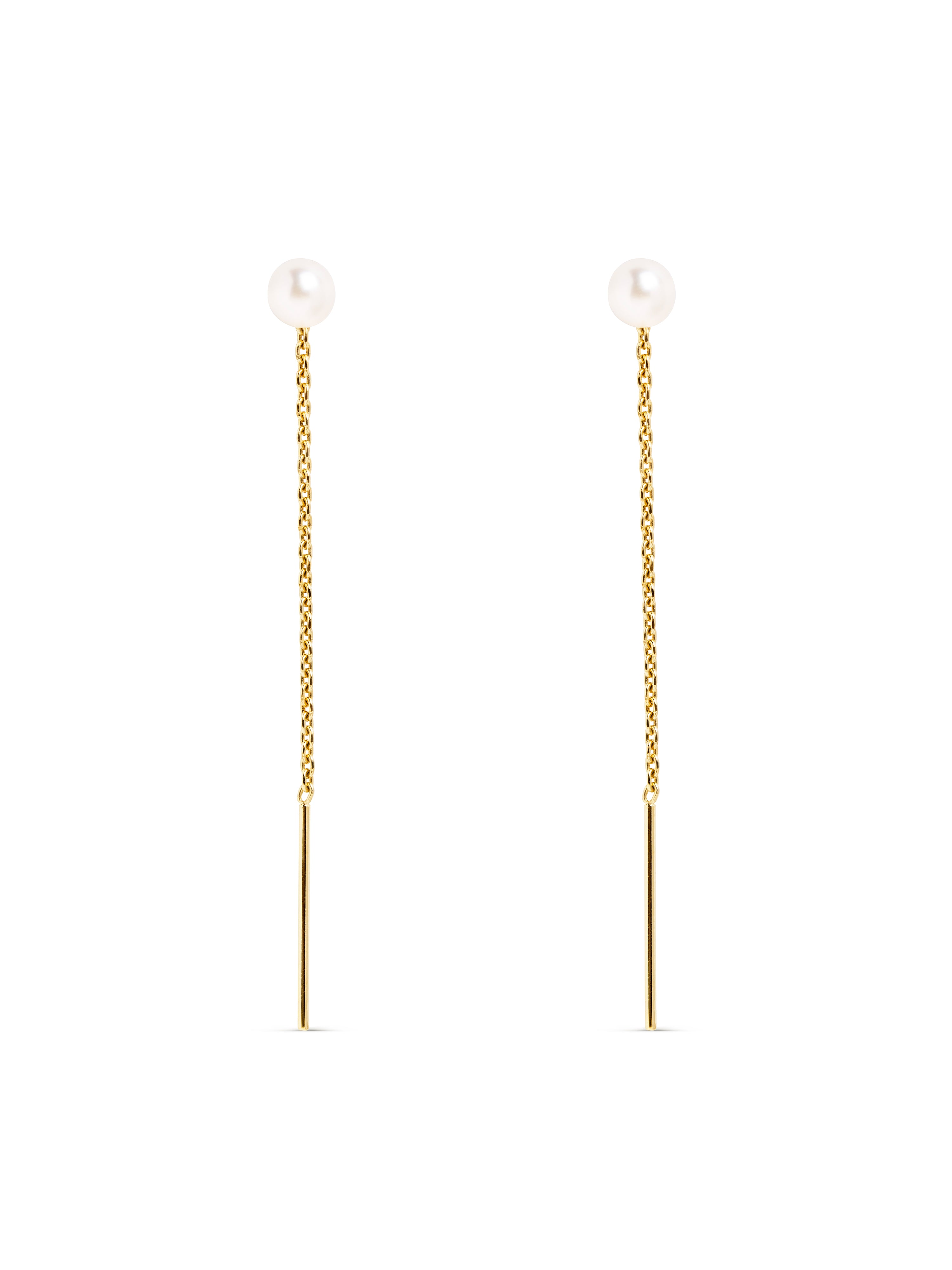 Pendientes Falling Pearl Oro