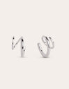 Pendientes Gota Spiral Plata