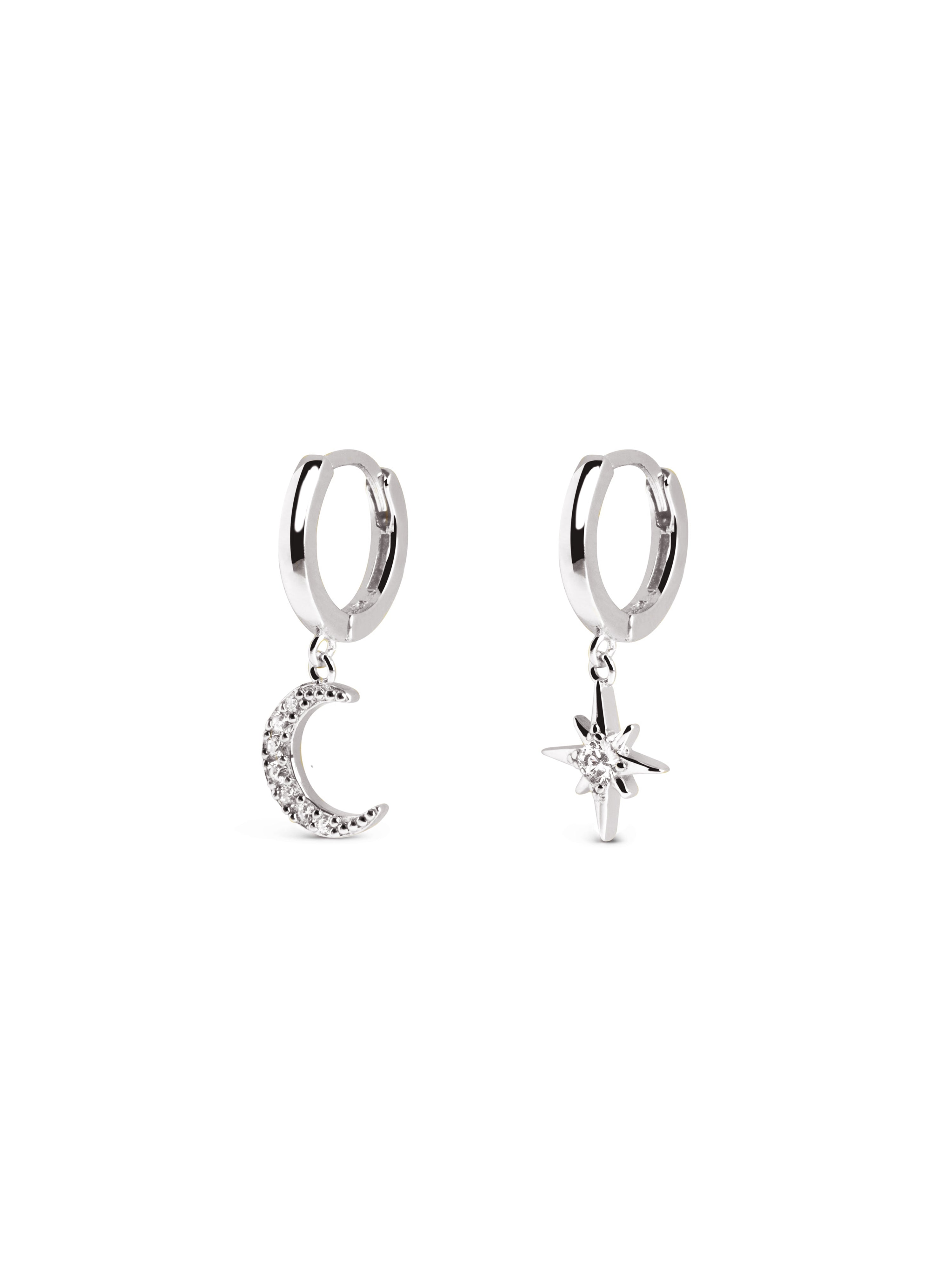 Pendientes Polar Moon Spark Plata