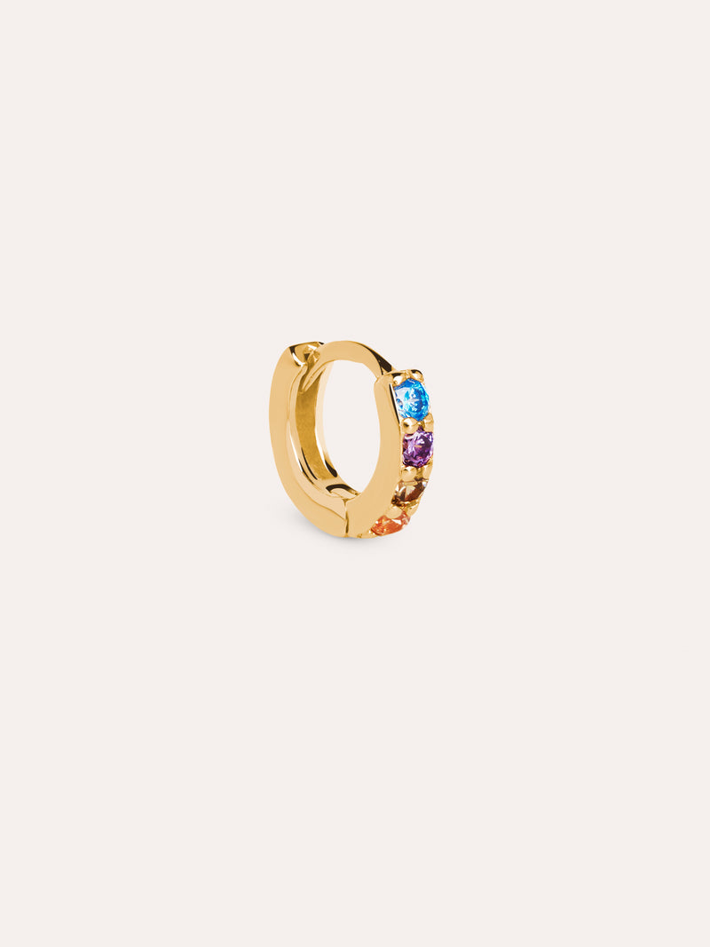 Losse creool Cleo S Colors Zilver Verguld