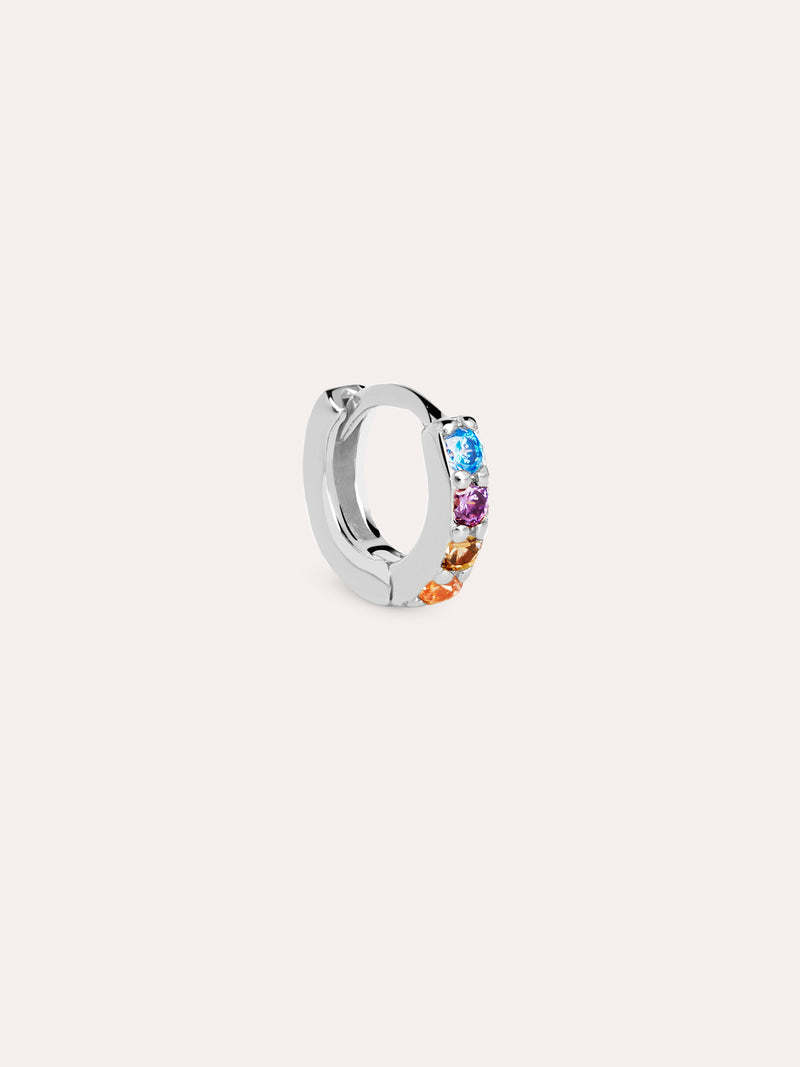 Losse creool Cleo S Colors Zilver