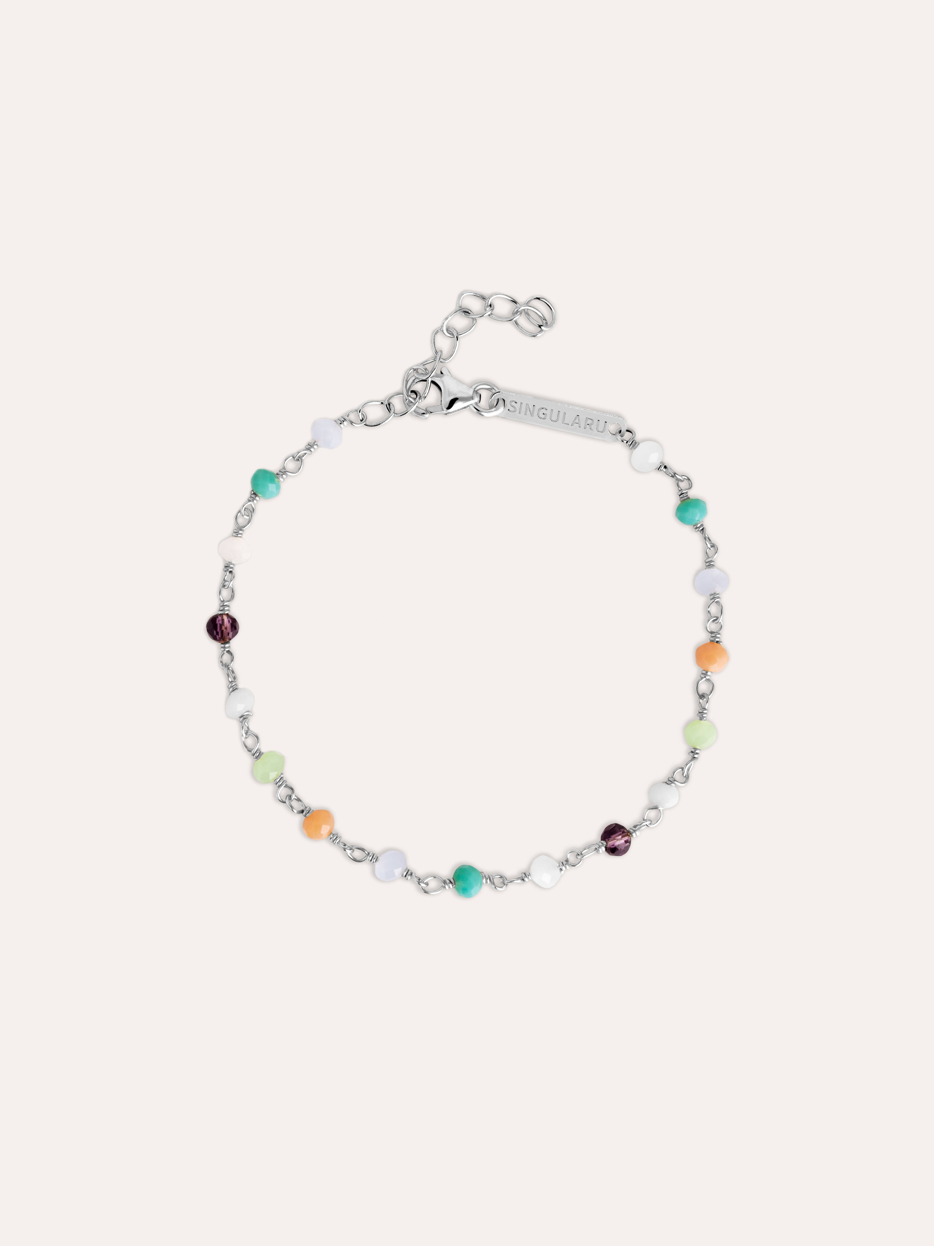 Pulsera Crystals Colors Plata