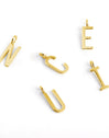 Initial Personalized Letters Necklace G Silver 18kt Gold Plated