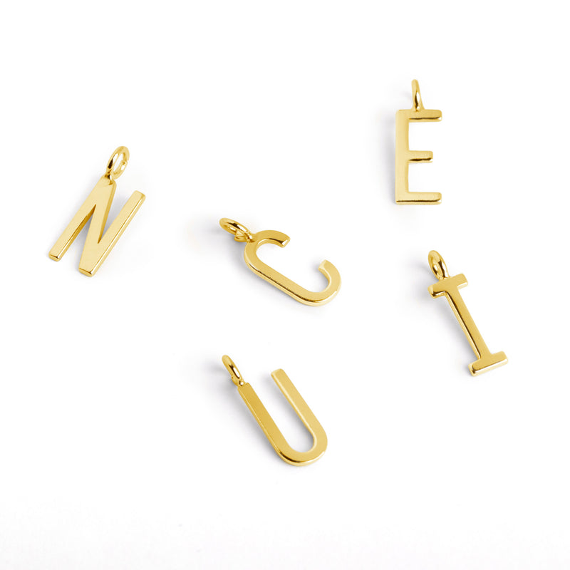 Inicial Collar Personalizado Letters Oro A